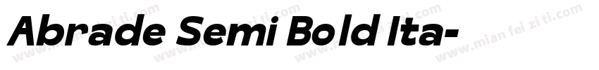 Abrade Semi Bold Ita字体转换